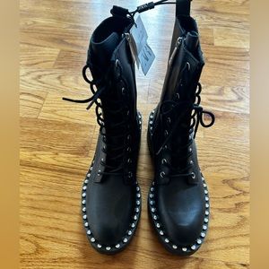 Studded combat boots